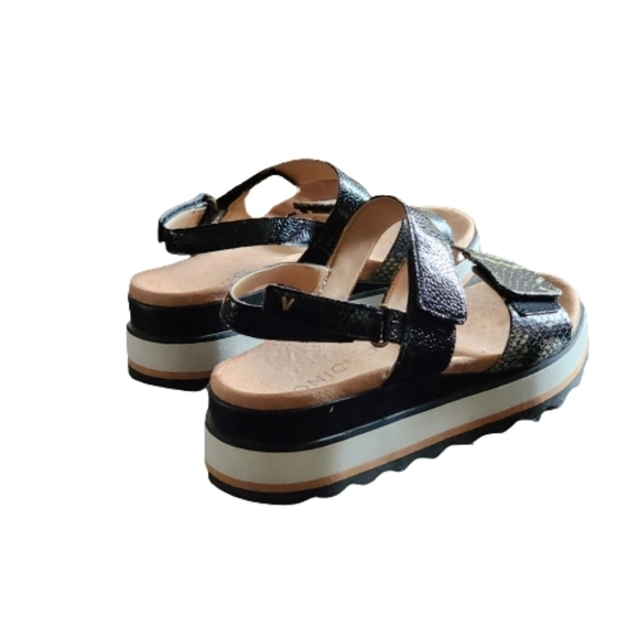 Vionic Brielle sporty leather strap chunky platform sling back sandal size 6.5 - Picture 4 of 10